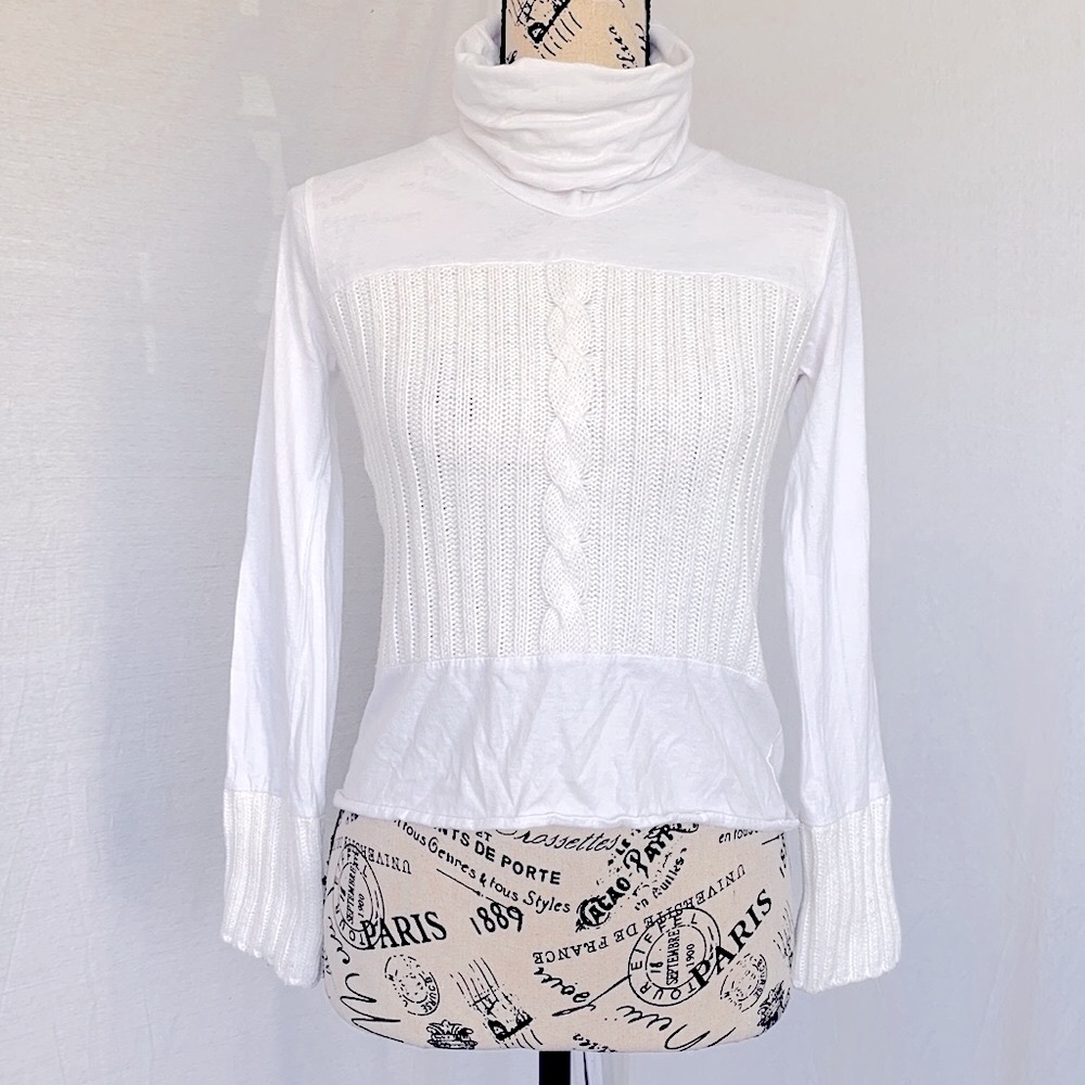 Charlotte Russe Mixed Knit Turtleneck